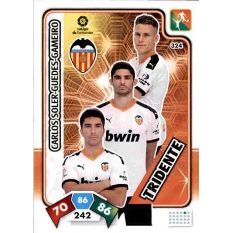 Tridente Valencia 324 Adrenalyn XL Liga Santader 2019-20