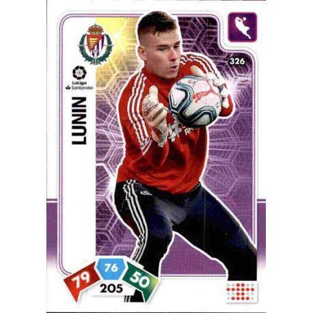 Andriy Lunin Valladolid 326 Adrenalyn XL Liga Santader 2019-20