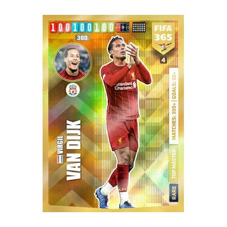 Virgil van Dijk Top Master Liverpool 4 FIFA 365 Adrenalyn XL 2020