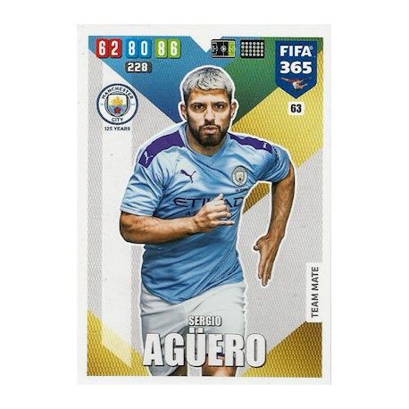 Sergio Agüero Manchester City 63 FIFA 365 Adrenalyn XL 2020