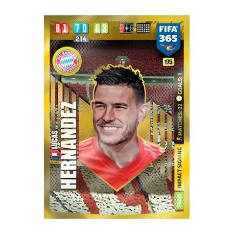 Lucas Hernandez Impact Signing Bayern München 175 FIFA 365 Adrenalyn XL 2020