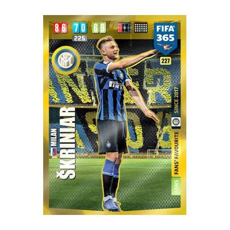 Milan Škriniar Fans Favourite Inter Milan 227 FIFA 365 Adrenalyn XL 2020