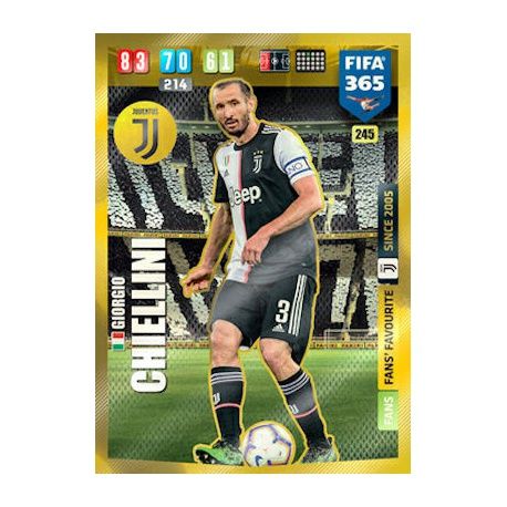 Giorgio Chiellini Fans Favourite Juventus 245 FIFA 365 Adrenalyn XL 2020