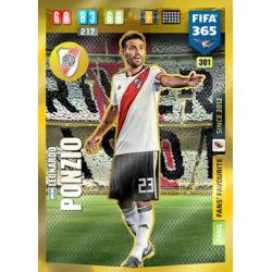 Leonrado Ponzio Fans Favourite River Plate 301 FIFA 365 Adrenalyn XL 2020