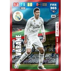 Raphaël Varane Defensive Rock Power-Up Real Madrid 346 FIFA 365 Adrenalyn XL 2020