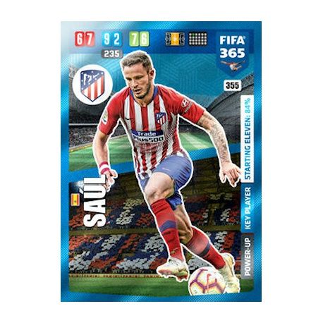 Saúl Key Player Power-Up Atlético Madrid 355 FIFA 365 Adrenalyn XL 2020