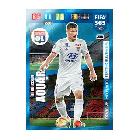 Houssem Aouar Key Player Power-Up Olympique Lyonnais 356 FIFA 365 Adrenalyn XL 2020