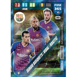 Busquets - Vidal - Rakitić Power Trio Multiple Barcelona 383 FIFA 365 Adrenalyn XL 2020