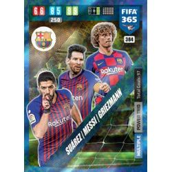 Luis Suárez - Messi - Griezmann Power Trio Multiple Barcelona 384 FIFA 365 Adrenalyn XL 2020