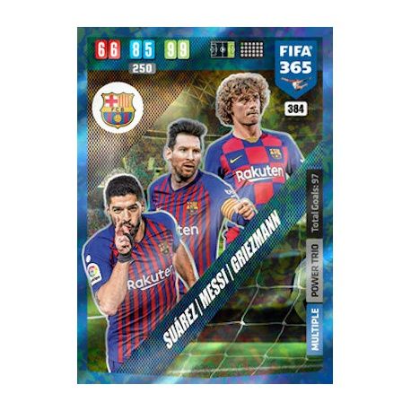 Luis Suárez - Messi - Griezmann Power Trio Multiple Barcelona 384 FIFA 365 Adrenalyn XL 2020