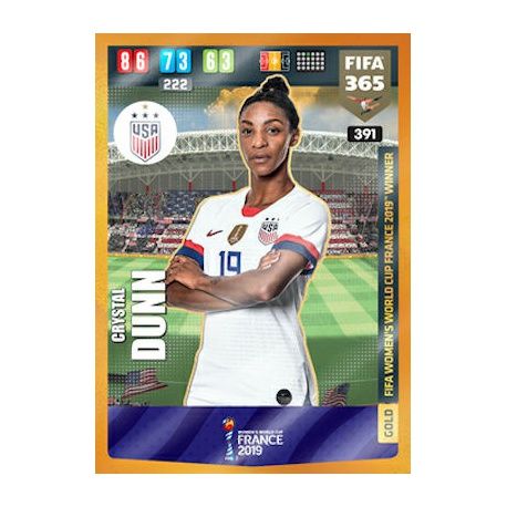 Crystal Dunn Gold Fifa Women’s World Cup Winner USA 391 FIFA 365 Adrenalyn XL 2020