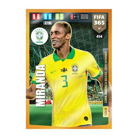 Miranda Copa America Brasil 2019 Winner Brazil 414 FIFA 365 Adrenalyn XL 2020