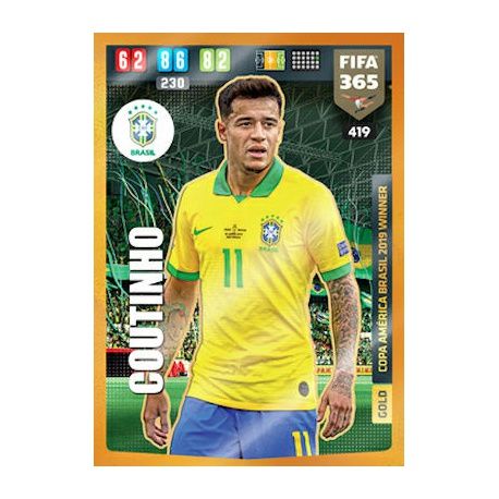 Coutinho Copa America Brasil 2019 Winner Brazil 419 FIFA 365 Adrenalyn XL 2020