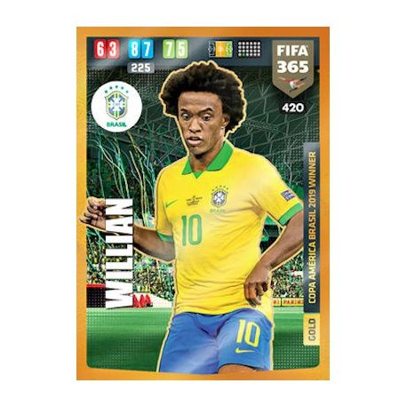 Willian Copa America Brasil 2019 Winner Brazil 420 FIFA 365 Adrenalyn XL 2020