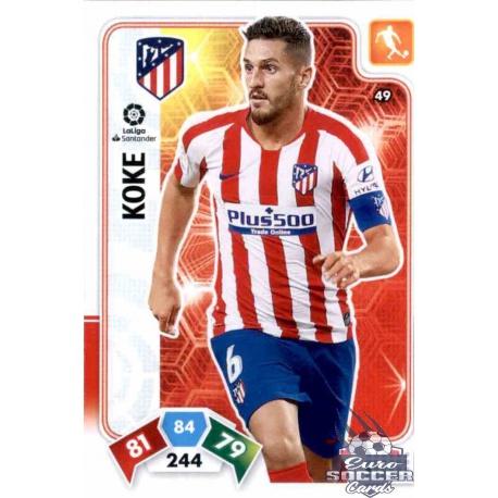 Koke Atlético de Madrid 49 Adrenalyn XL Liga Santader 2019-20