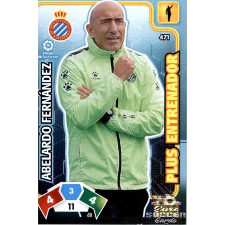 Abelardo Fernández Plus Entrenador 471 Adrenalyn XL Liga Santader 2019-20