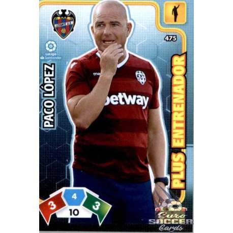 Paco López Plus Entrenador 475 Adrenalyn XL Liga Santader 2019-20