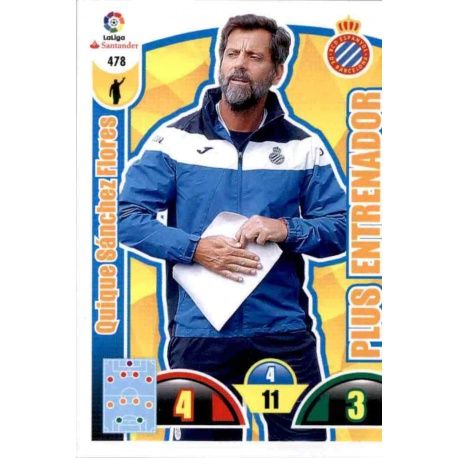 Quique Sánchez Flores Plus Entrenador 478 Adrenalyn XL La Liga Update 2017-18 