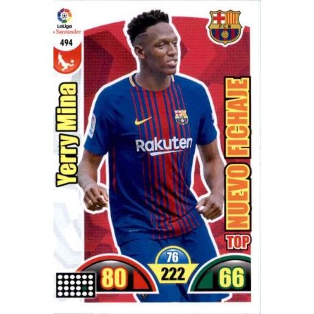 Yerri Mina Top Nuevo Fichaje 494 Adrenalyn XL La Liga Update 2017-18 