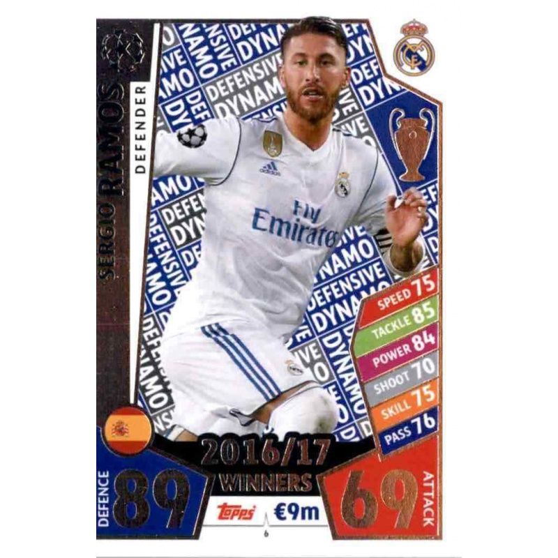 Topps CL Best Of The Best Captains Rainbow Foil Card Sergio Ramos Real Madrid 
