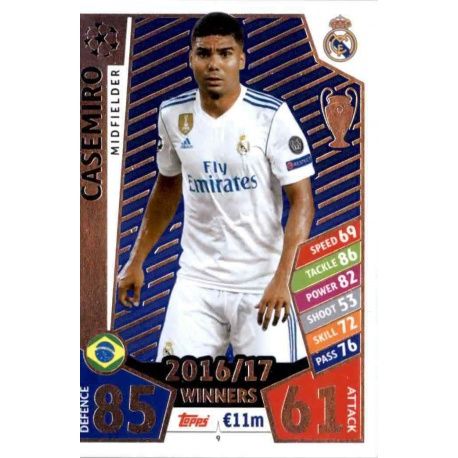 Casemiro Real Madrid 9 Match Attax Champions 2017-18