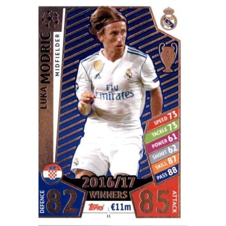 Luka Modrić Real Madrid 11 Match Attax Champions 2017-18