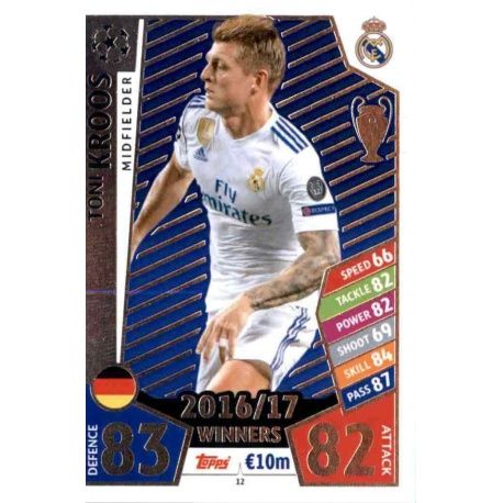 Toni Kroos Real Madrid 12 Match Attax Champions 2017-18