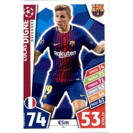 Lucas Digne Barcelona 21 Match Attax Champions 2017-18