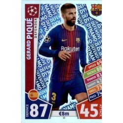 Gerard Piqué - Defensive Dynamo Barcelona 22 Match Attax Champions 2017-18