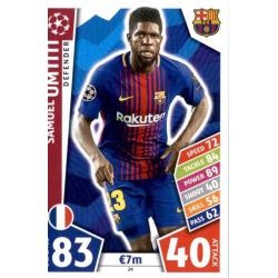 Samuel Umtiti Barcelona 24 Match Attax Champions 2017-18