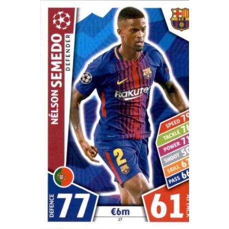 Nélson Semedo Barcelona 27 Match Attax Champions 2017-18