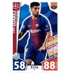 Luis Suárez Barcelona 34 Match Attax Champions 2017-18