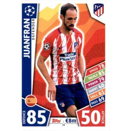 Juanfran Atlético Madrid 39 Match Attax Champions 2017-18