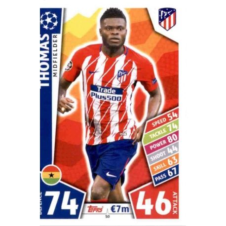 Thomas Atlético Madrid 50 Match Attax Champions 2017-18