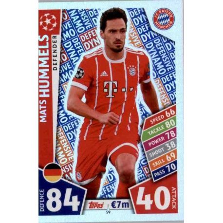 Mats Hummels - Defensive Dynamo Bayern Munich 59 Match Attax Champions 2017-18