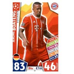Jérôme Boateng Bayern Munich 60 Match Attax Champions 2017-18