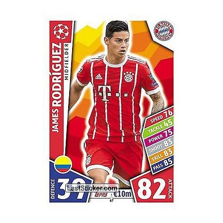 James Rodríguez Bayern Munich 67 Match Attax Champions 2017-18