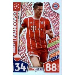 Robert Lewandowski - Hot Shot Bayern Munich 69 Match Attax Champions 2017-18