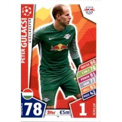 Péter Gulácsi RB Leipzig 74 Match Attax Champions 2017-18