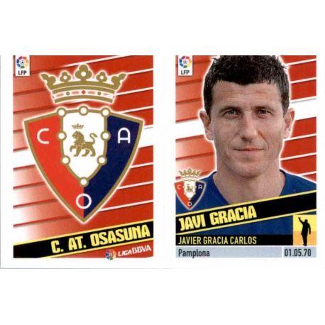 Escudo/Javi Gracia Osasuna Coloca 14B Ediciones Este 2013-14