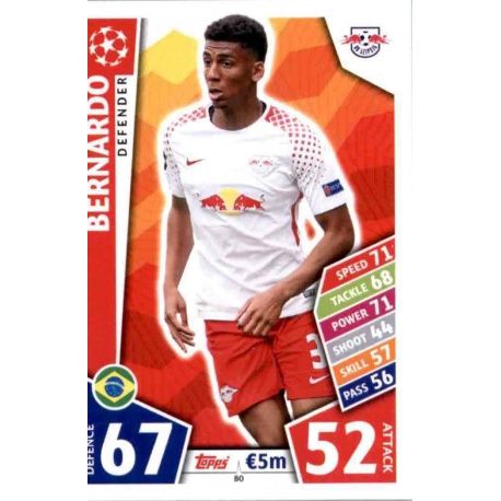 Bernardo RB Leipzig 80 Match Attax Champions 2017-18