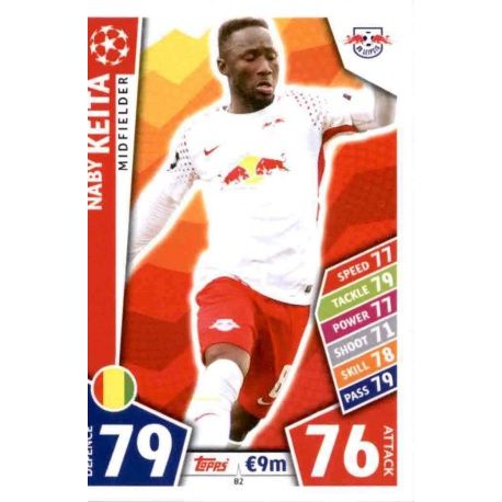 Naby Keita RB Leipzig 82 Match Attax Champions 2017-18