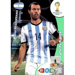 Javier Mascherano Utility Player Argentina 12 Adrenalyn XL Brasil 2014