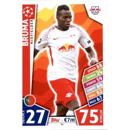 Bruma RB Leipzig 86 Match Attax Champions 2017-18