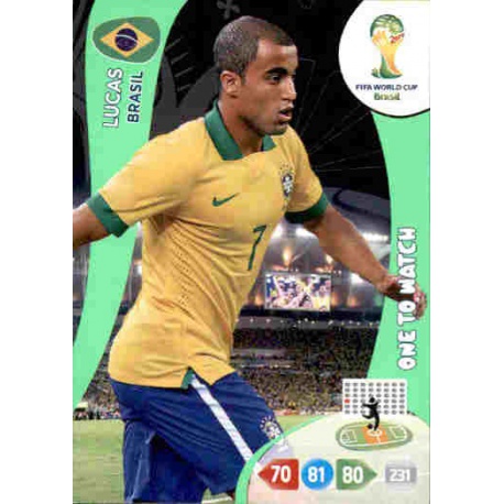 Lucas Moura One to Watch Brasil 57 Adrenalyn XL Brasil 2014