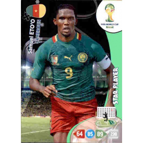 Samuel Eto'o Star Player Cameroun 66 Adrenalyn XL Brasil 2014