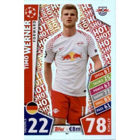 Timo Werner - Hot Shot RB Leipzig 89 Match Attax Champions 2017-18