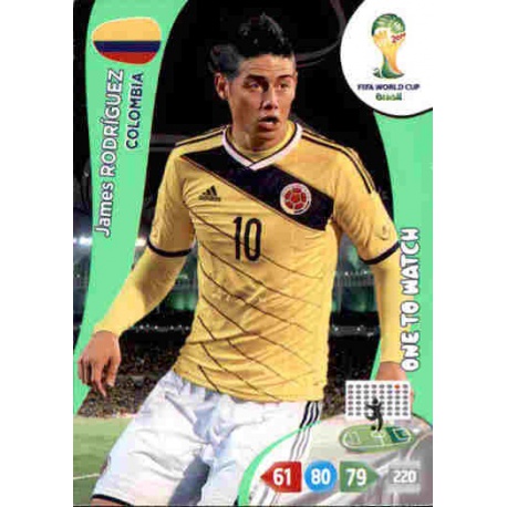 James Rodríguez One to Watch Colombia 84 Adrenalyn XL Brasil 2014