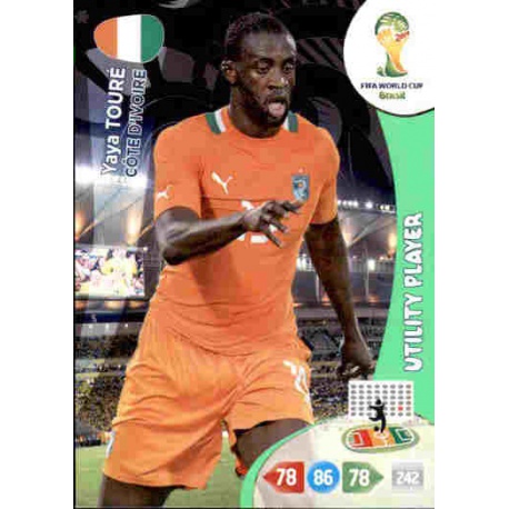 Yaya Touré Utility Player Côte d'Ivoire 98 Adrenalyn XL Brasil 2014