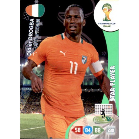 Didier Drogba Star Player Côte d'Ivoire 102 Adrenalyn XL Brasil 2014